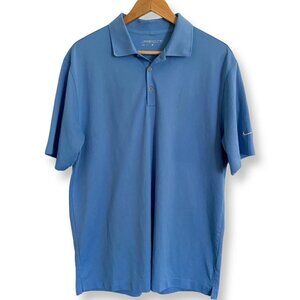 Nike Dri-Fit Mens Golf Polo Shirt Large Blue Short Sleeve Casual